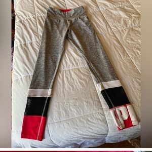 PINK ULltimate leggings red gray black fishnet mesh